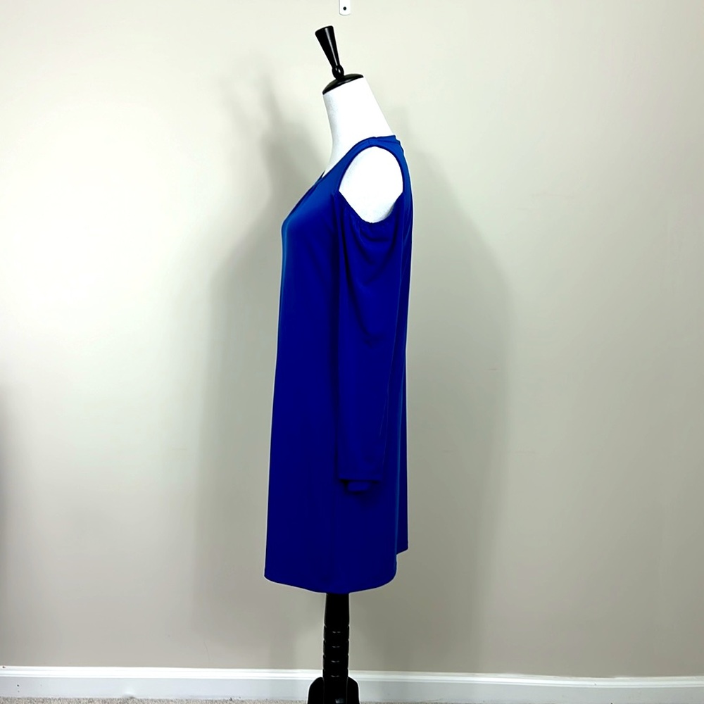 Michael Michael Kors Blue Solid Matte Jersey Cold… - image 2